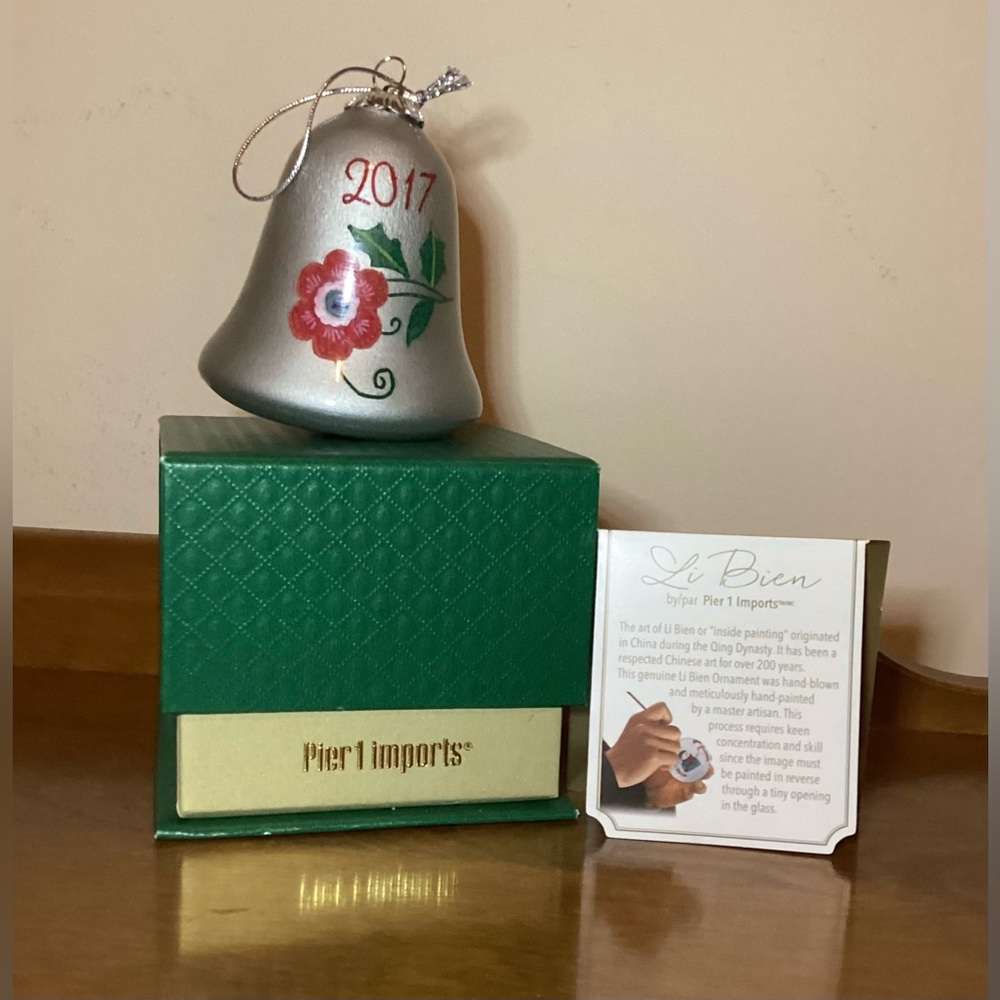 Li Bien 2017 Handcrafted Silver Bell Ornament